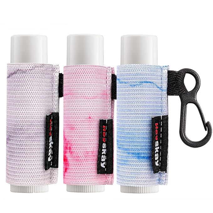 3PCS Lip Balm Holder Sleeves Keychain
