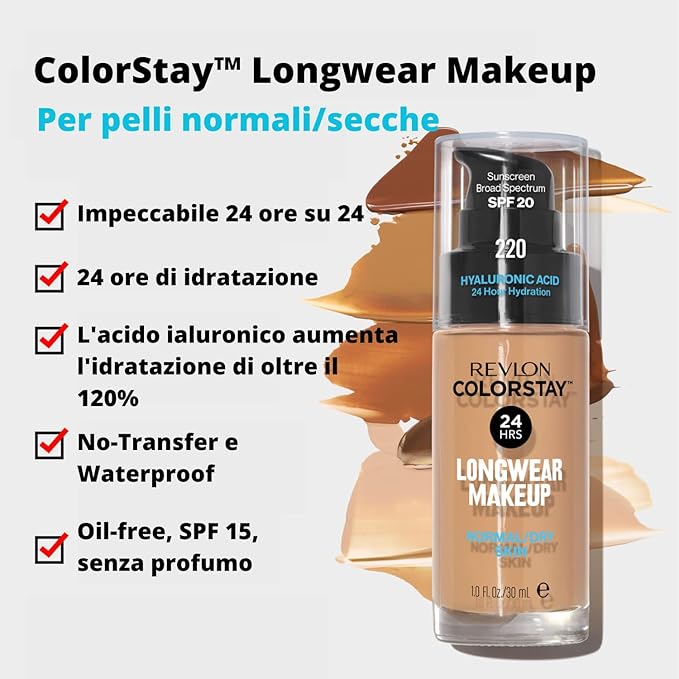Revlon Colorstay SPF 20 Makeup Foundation for Normal/Dry 1 Ounce