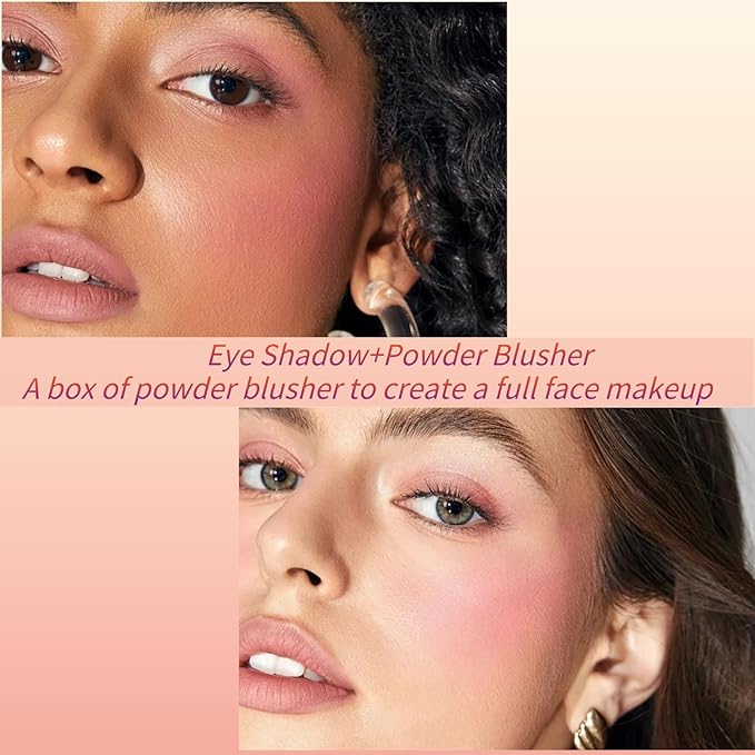 Baked Blush Powder, Natural Glow Blush Palette, Contour Makeup #02