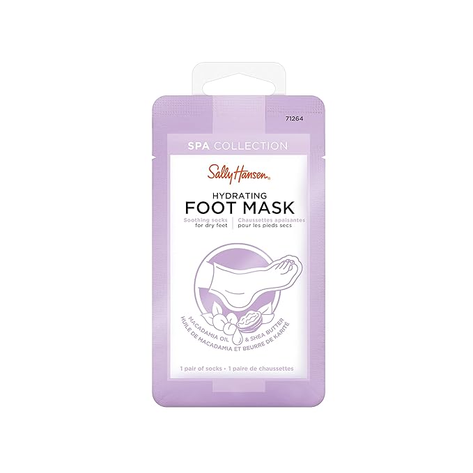 Sally Hansen Spa Collection, Hydrating Foot Mask, Soothing Socks for Dry Feet, Includes Vitamin E, Macadamia and Shea Butter