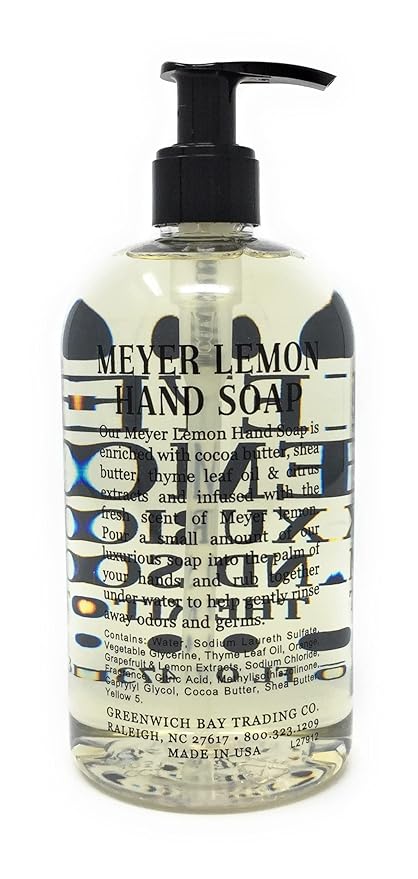 Greenwich Bay Trading Co. Luxurious Hand Soap For The Kitchen, 16 Ounce, Meyer Lemon