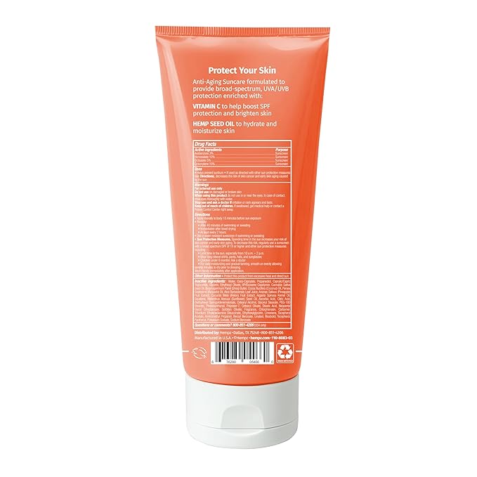 Hempz Daily Body Sunscreen SPF 50, Sweet Pineapple and Honeymelon, Reef Safe, Vegan, Dermatologist Tested, 6 oz