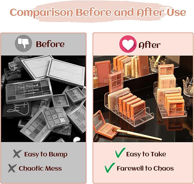 FLMOUTN 4 Pack Makeup Pallet Organizer Eyeshadow Palette