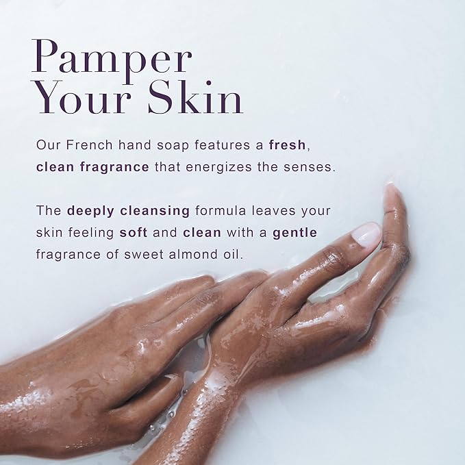 A LA MAISON French Liquid Hand Soap RefilL - Natural Hand Wash Made with Essential Oils - Biodegradable, Plant-Based, Vegan, Cruelty-Free (33.8 Fl Oz Pouch, 3 Pack, Rosemary Mint)