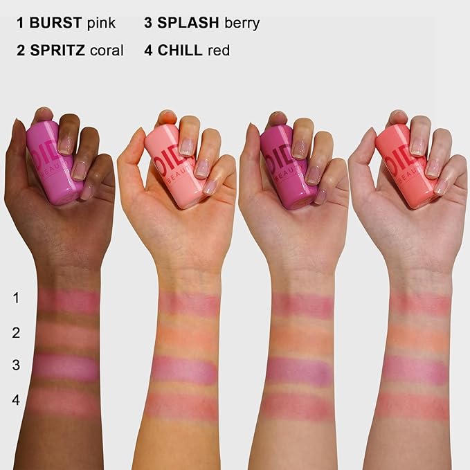 Jelly Blush Stick,Jelly Stain Stick,4Pcs Lightweight Long Lasting Lightweight
