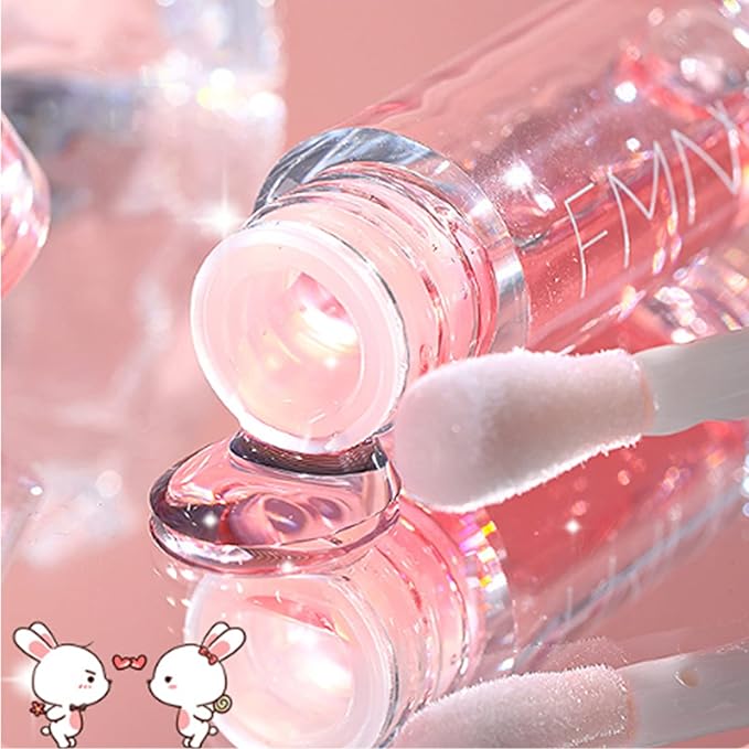 2Pcs Crystal Jelly Moisturizing Lip Oil