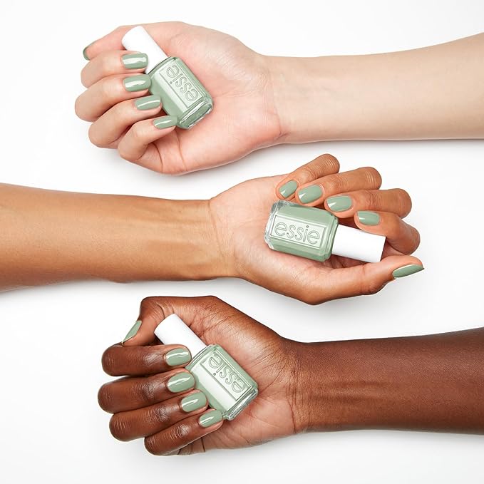 Essie Salon-Quality Nail Polish, 8-Free Vegan, Muted Green, Turquoise And Caicos, 0.46 fl oz