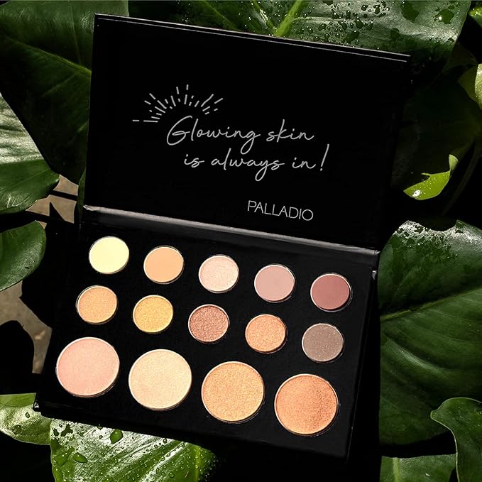 Palladio Sun-Kissed Mirage Eyeshadow Highlighter Palette, Warm Flawless