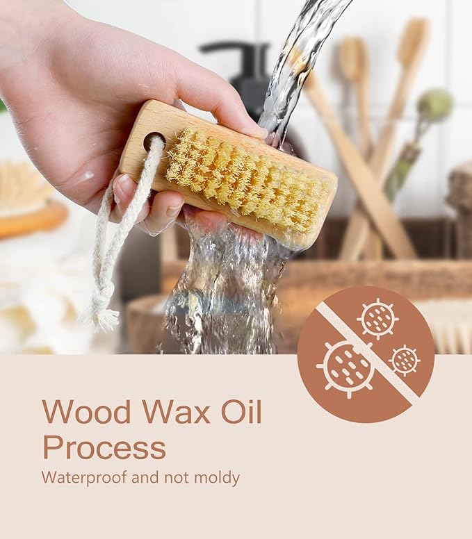 Nail brush for cleaning fingernails,