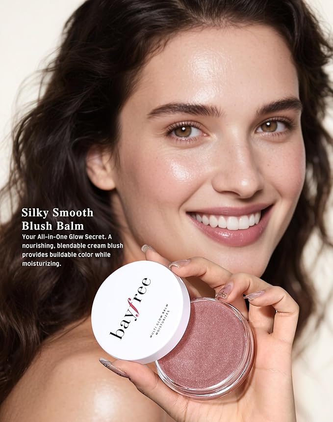 Multi Glow Balm, Cream Blush for Cheeks, Blush Balm Face Makeup, Radiant Finish, Hydrating, Creamy, Lightweight & Blendable Color, Face Makeup, 0.63 Oz