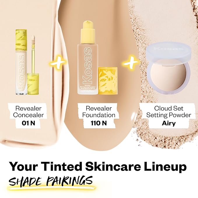 Kosas Revealer Concealer - Medium Coverage Makeup with 01 N)