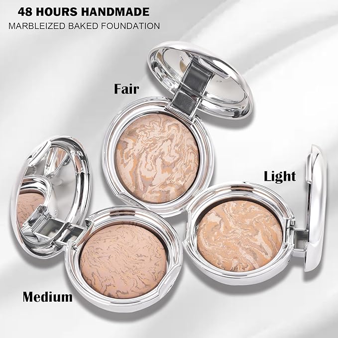 Marbleized Baked Foundation Makeup, Balance and Brighten Col 32 Oz