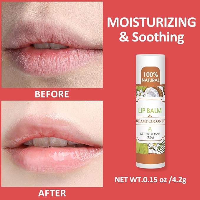 64 Pack Lip Balm, Natural Lip