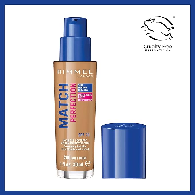 Rimmel Match Perfection Foundation Spf20 200 Soft Beige
