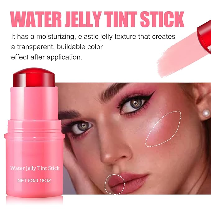 2 PCS Multi-Use Jelly Tint blush Stick, Cooling Cooling