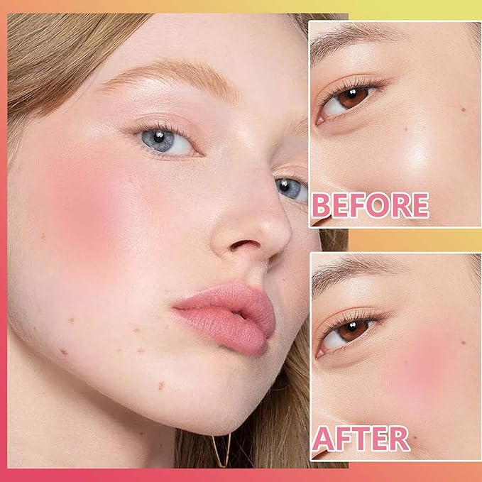 Liquid Blush,Natural Soft Cream Face Blush Matte Cheek Blush Stick(1#)