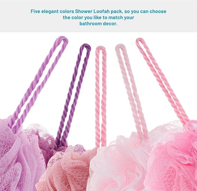 5 piece exfoliating loofah set