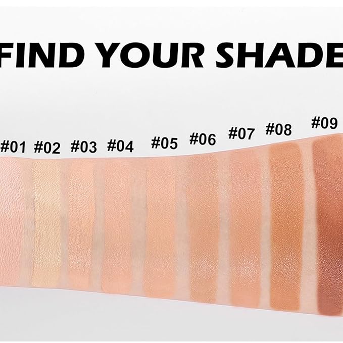 Full Coverage Foundation 10 Colors Natural Lightweight Smooth (Color 09)