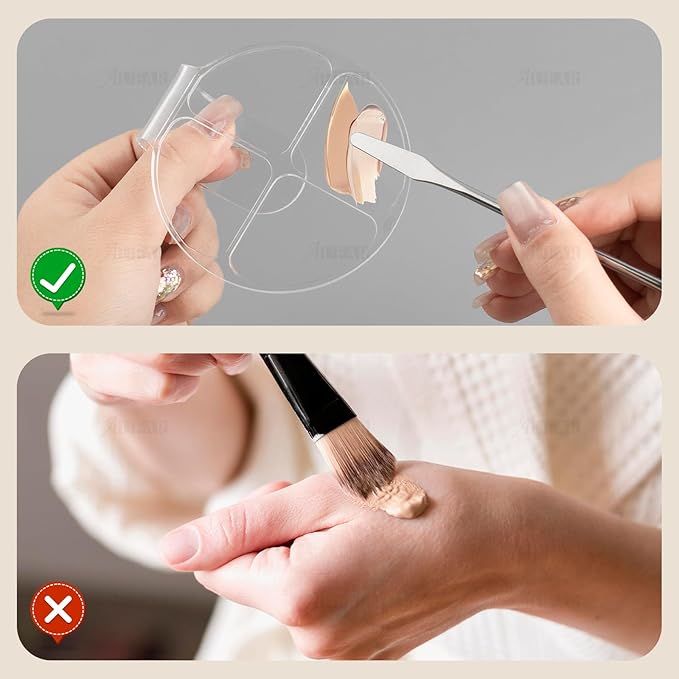 AUEAR, 2 Pack Hand Makeup Mixing Palette Handheld