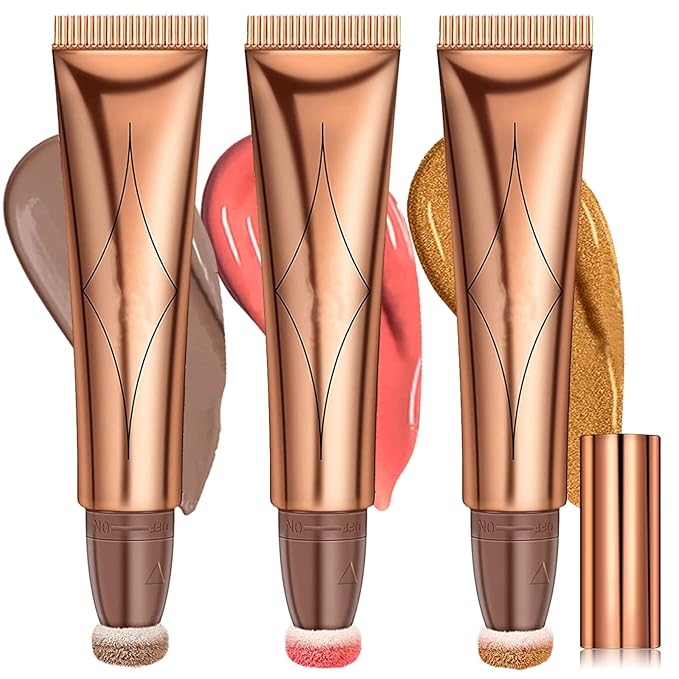 3PCS Body&Face Creamy Contour Beauty Stick,Face Blush Wand Face Makeup.#136