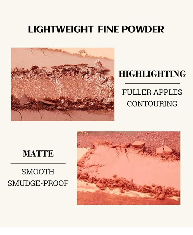 MAEPEOR Matte Face Blush 8 Colors Lightweight Natural (Color 05)