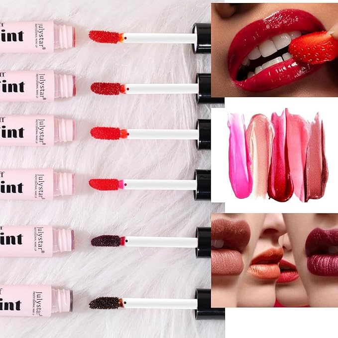 6 Colors Peel Off Lip Tint,Long Lasting Matte Tint,Long