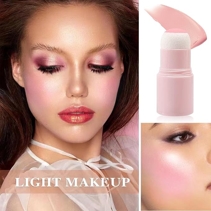 Cream Blush Stick with Brush,Waterproof Multi Cream Blush Skin K2