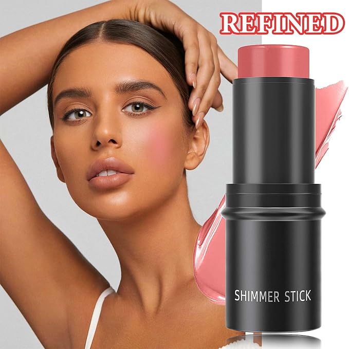 Cream Blush Stick for Cheeks & Eyes & for Women(#05)