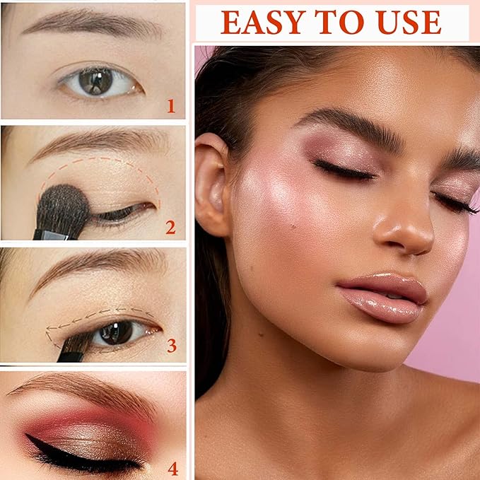 12 Color Naked Eyeshadow Palette,Pearly Earth Color Eyeshadow,Natural