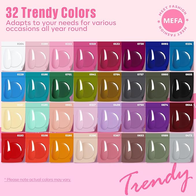 Mefa 32 colors gel nail