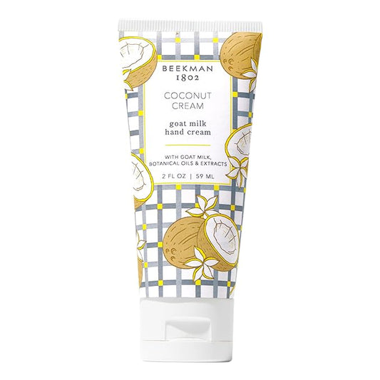 Beekman 1802 Coconut Cream Hand Cream - Scented - 2 fl oz - Nourishes, Hydrates & Repairs - With Shea Butter & Glycerin - Non-Greasy - Microbiome Friendly - No Irritation - Good for Sensitive Skin