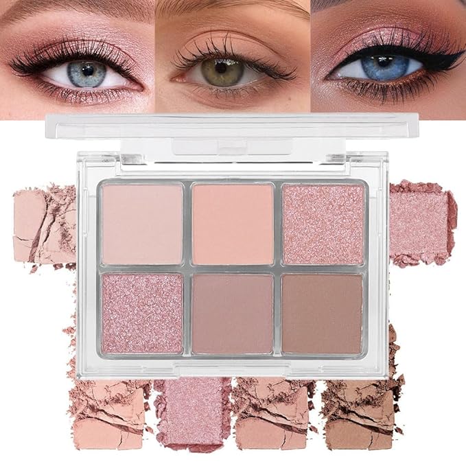 6 Colors Nude Champagne Gold Matte Shimmer Eyeshadow
