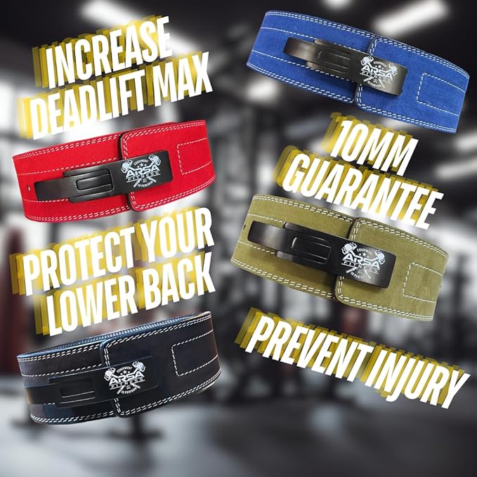Weightlifting Adjustable Lever Belt for Men & Women 10MM Thickness 4" Width
