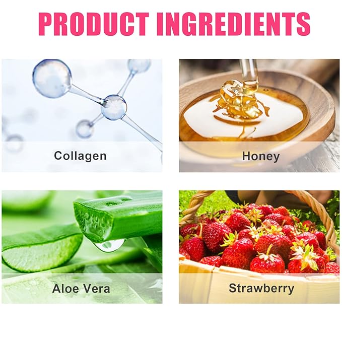 4 Pack Strawberry Lip Mask Bee Exfoliator