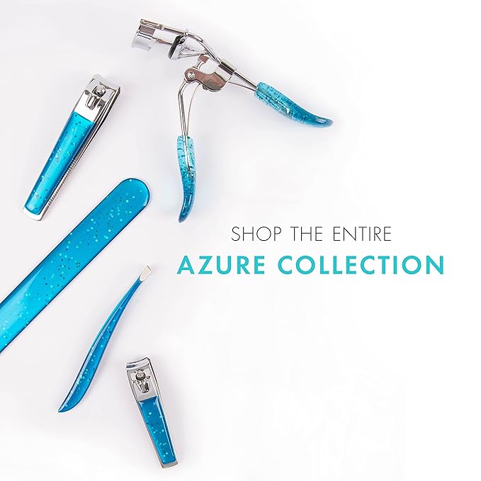 TRIM Azure Collection Eyelash Curler – Curls Quickly and Easily for Longer-Looking Lashes – Smooth Opening and Closing Action – Easy-to-Grip Handles – Eye Pads are Gentle on Lids While Curling