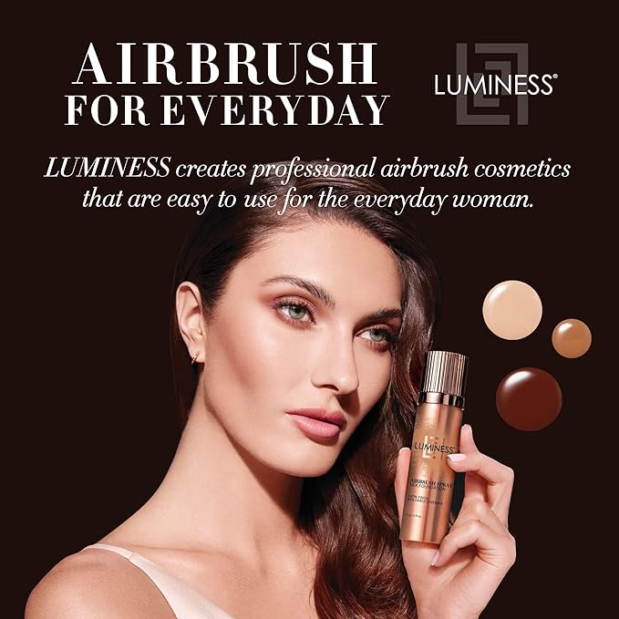 LUMINESS Silk Airbrush Spray Foundation & Buffing Brush Light Rich)