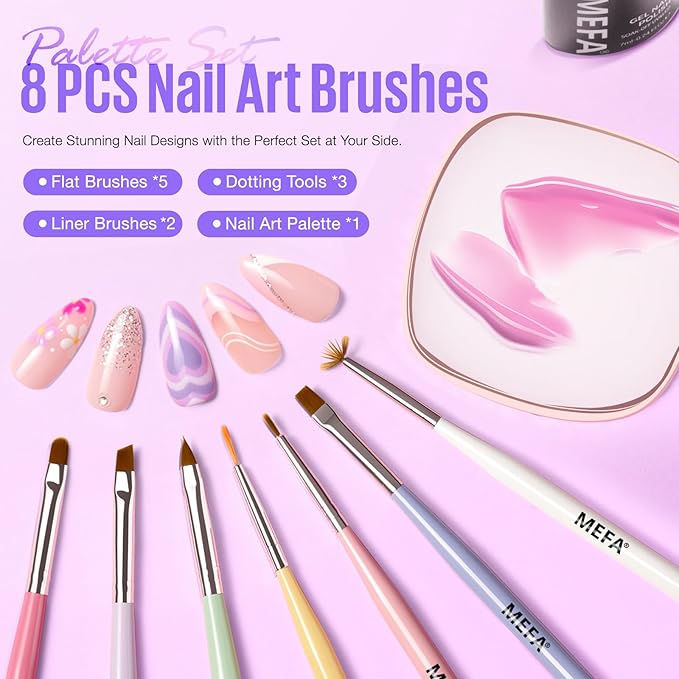 MEFA Nail Art Brushes Set,