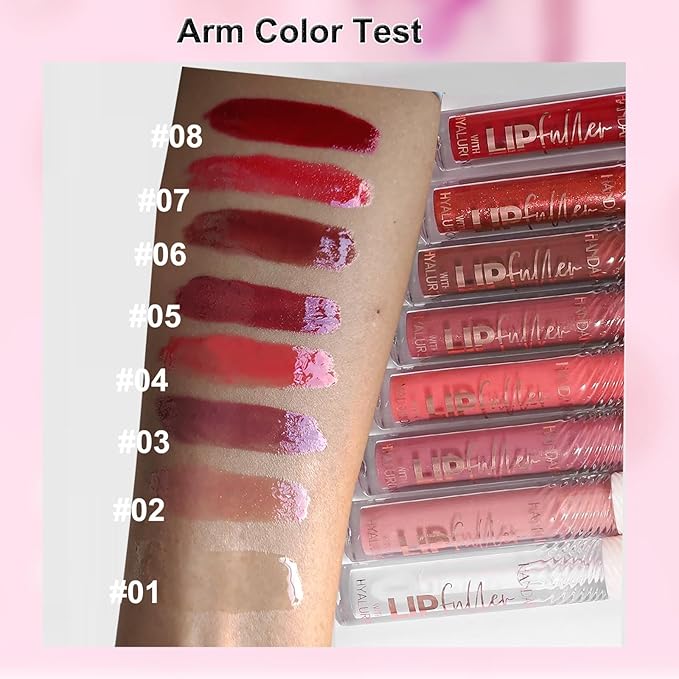 ﻿Rose Tan lip plumper gloss Tinted Glitter Lipgloss Lip Oil Teens Moisturizing Lipstick Lip Balm High Shine And Vegan Plumping Lip Gloss For Women Girls Long-Lasting Dry Lip Care Lip Gloss 05