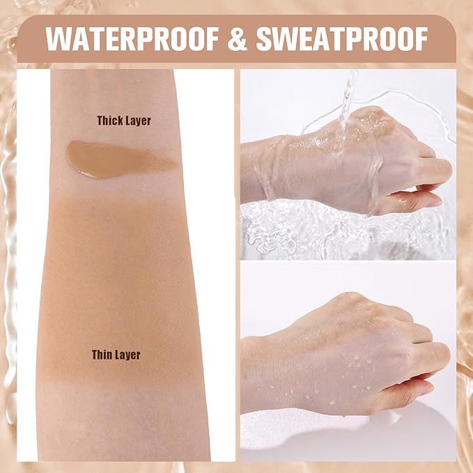 UCANBE Matte Liquid Foundation with Brush, Skincare Serum fl. oz.