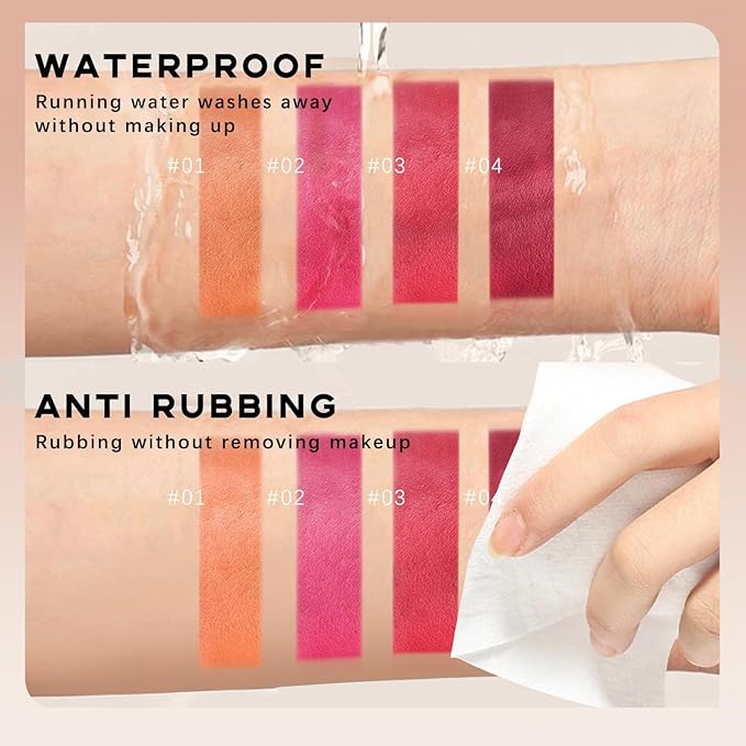 Lip Stain Marker,Nude Orange Lip Tint Stain Pen Orange