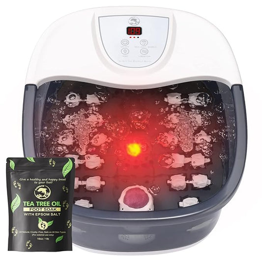 Foot spa bath massager with