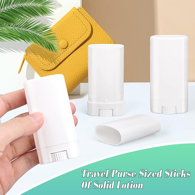 15ml Travel Deodorant Containers,Top-Fill,Empty Plastic Oval Lotion,Sample