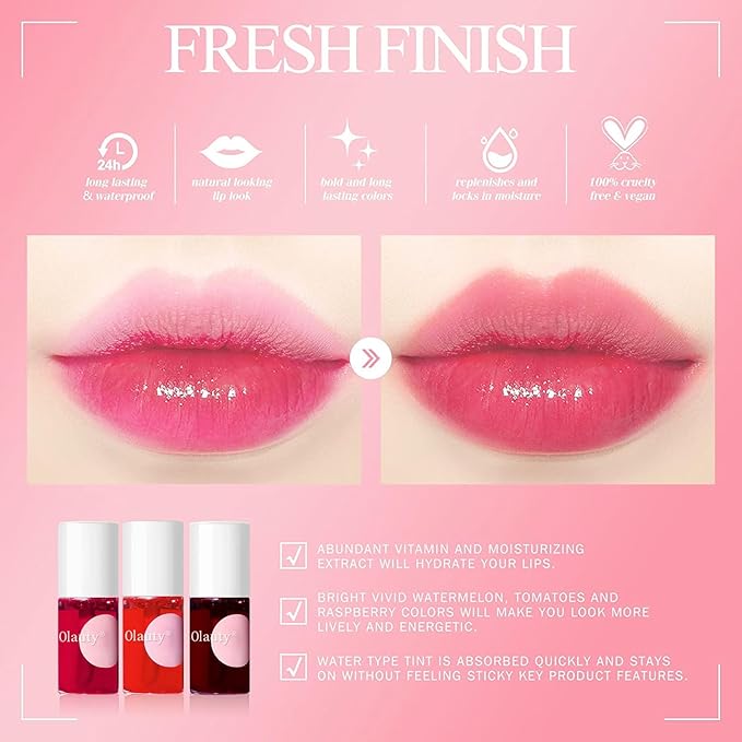 ZARICS 2 Pcs Lip Tint Stain Set, Long Long