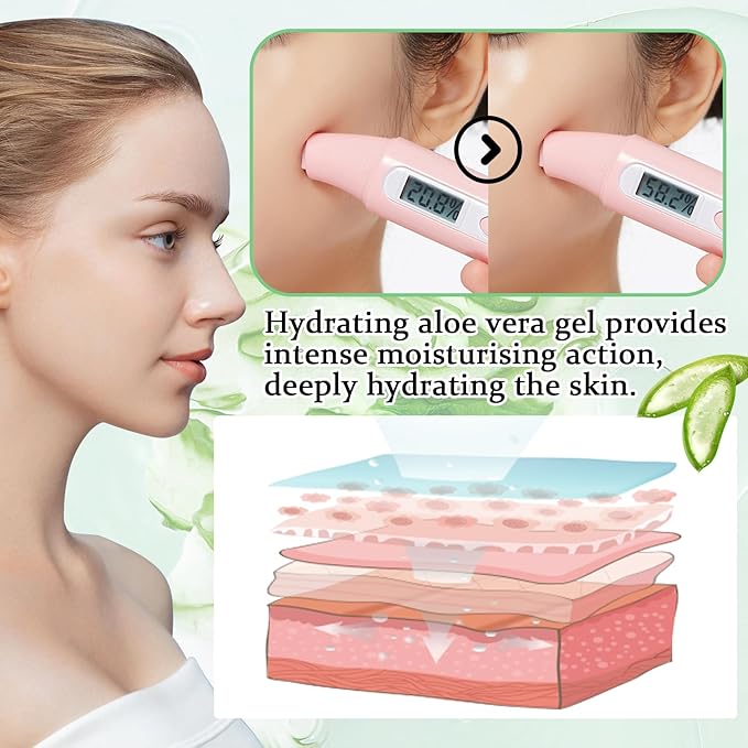 8PCS Aloe Vera Gel for Face & Skin,Organic Aloe Vera Gel,Hydrating After Sun Cream for Travel Size,Moisturizing Lotion for Skincare,After Sun Lotion for All Skin Type(A)