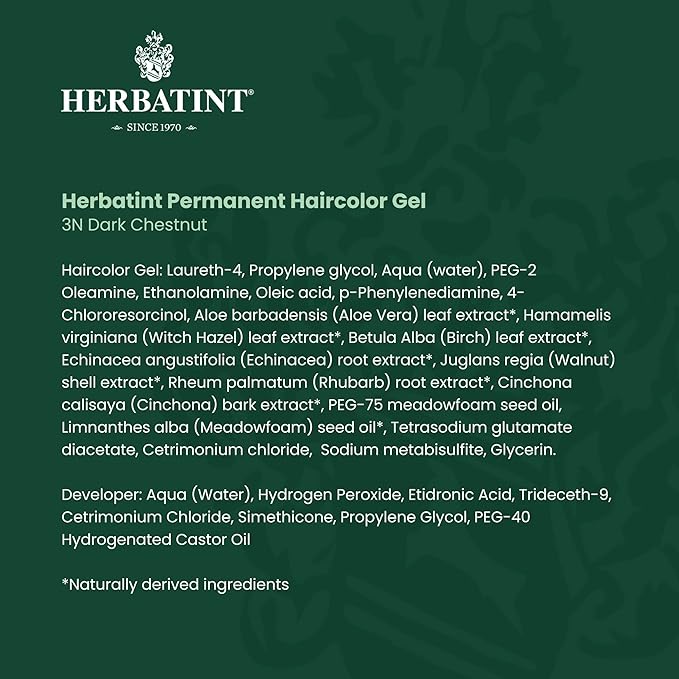 Herbatint Permanent Haircolor Gel, 3N