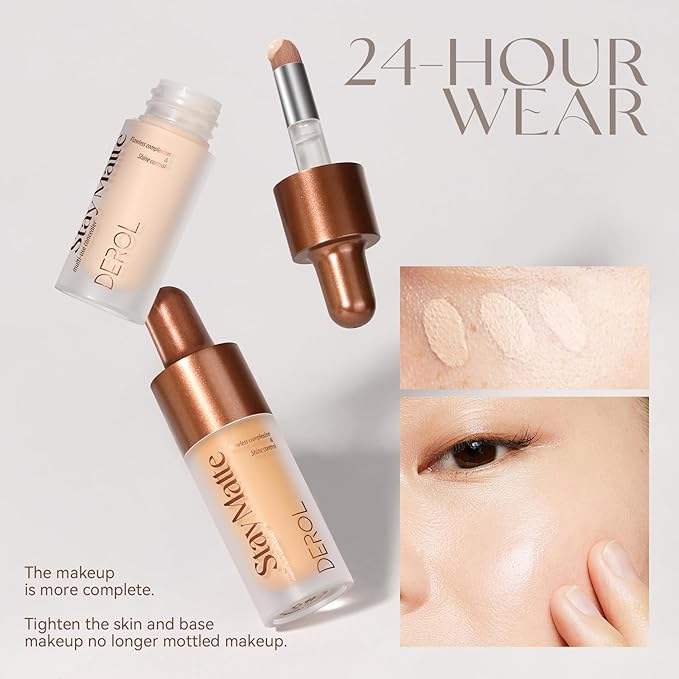 Matte Liquid Foundation Makeup,24 HR Oil Control Concealer (06#, ) 31g