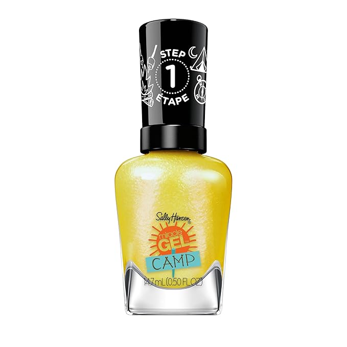 Sally Hansen Miracle Gel™, Summer Camp Catching Fireflies, Long Lasting, Gel-Like Formula, No UV Lamp Needed, Yellow Nail Polish