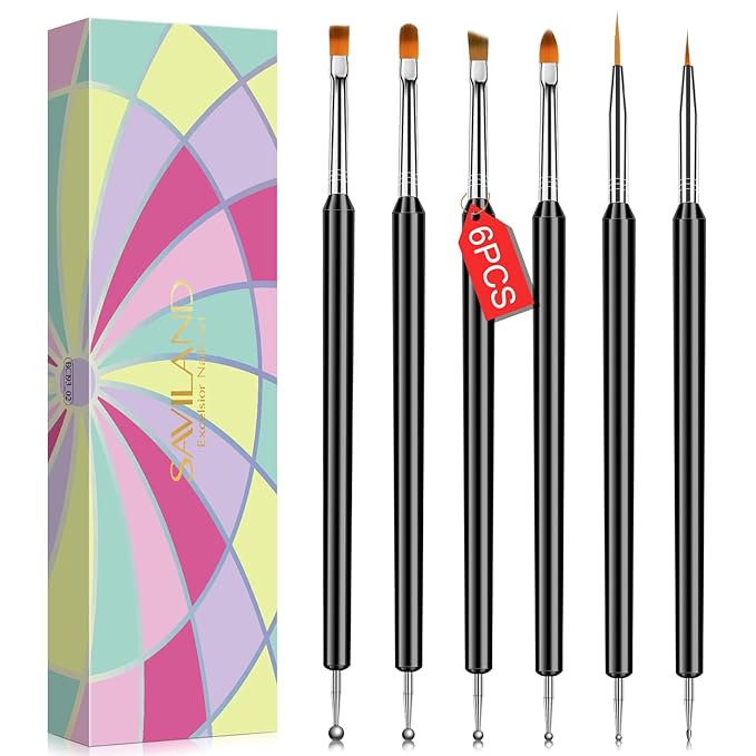 Saviland nail art brushes set