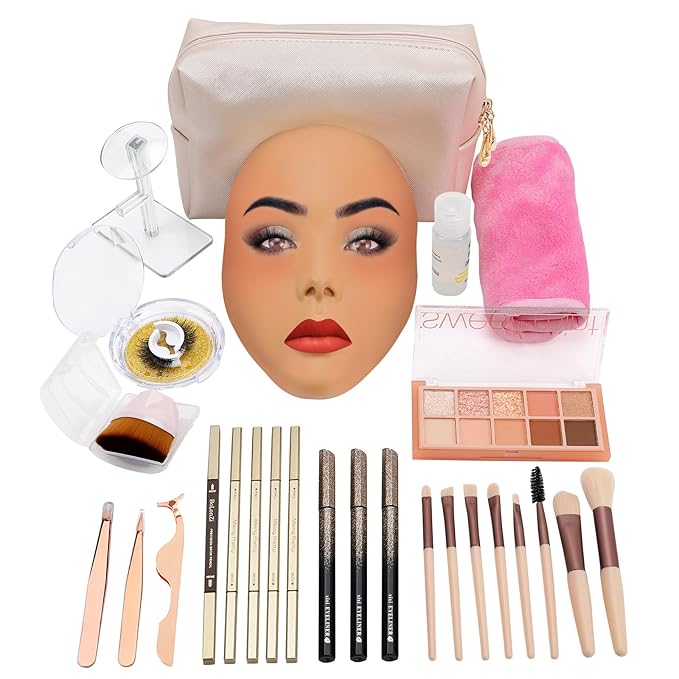 3D Makeup Practice Face Board,Reusable Silicone