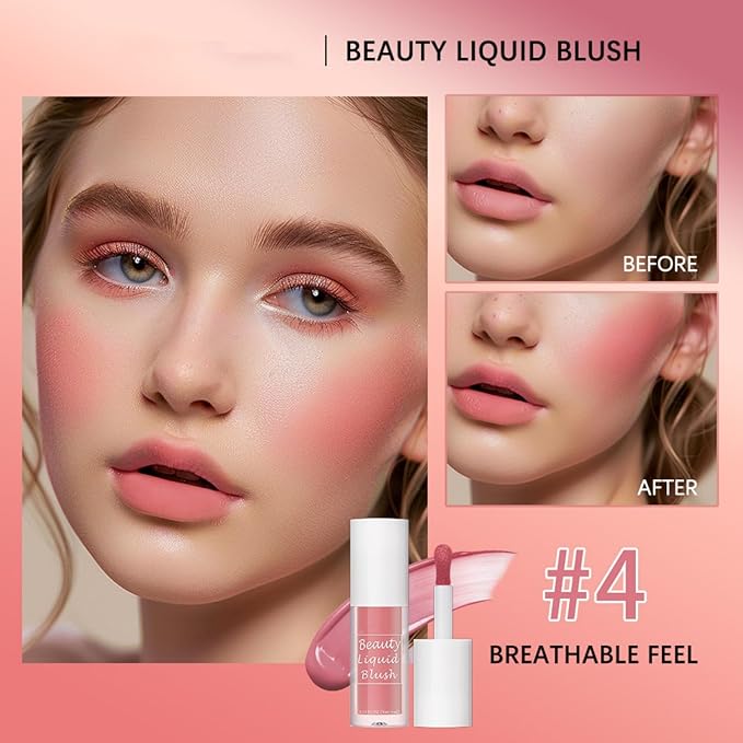 MAEPEOR Matte Liquid Blush 9 Colors Soft Cream (Color 02)